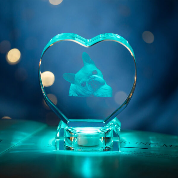 3D Photo Crystal Heart-shaped Romantic Gift - Image 3