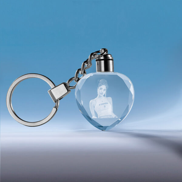 Personalized Photo Crystal Love Keychain 2D - Image 5