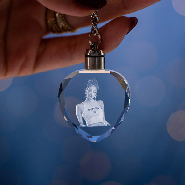 Personalized Photo Crystal Love Keychain 2D - Image 6
