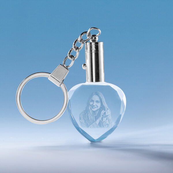 2D Rectangle or Heart-shaped Crystal Keychain - Image 6