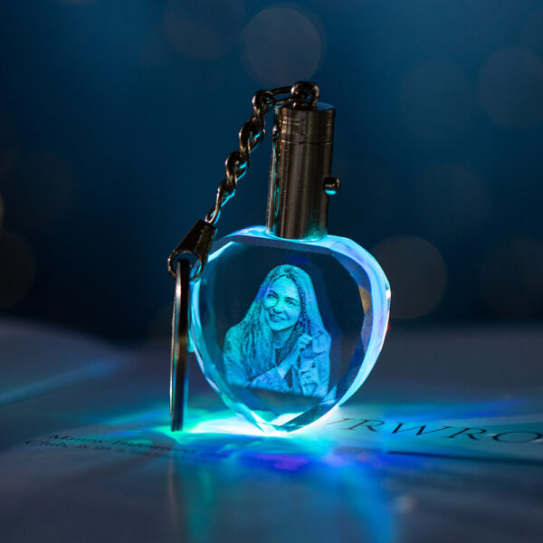 2D Rectangle or Heart-shaped Crystal Keychain - Image 5