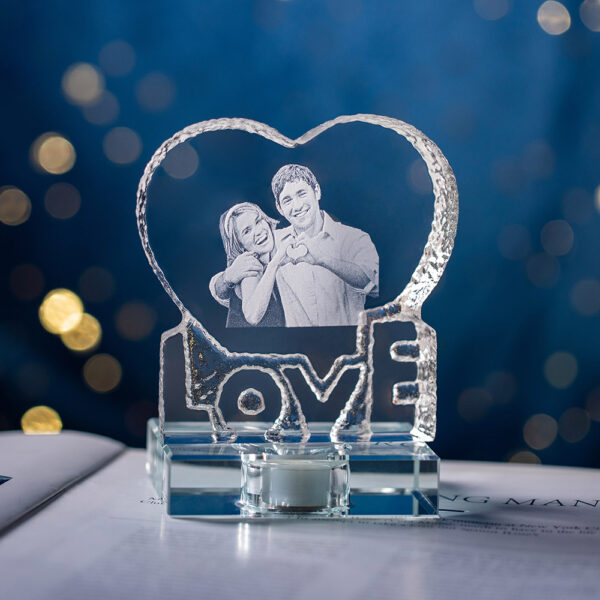 2D Special Love Classic Crystal Engraved Photo - Image 2
