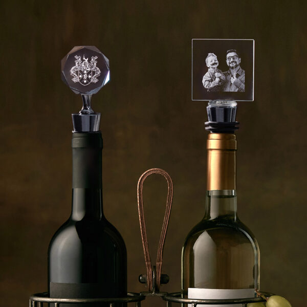 2D Photo Crystal Personalized Wine Stopper - Image 2