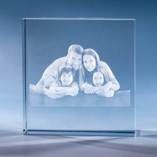Pet Memorial Personalized 3D Photo Crystal Square Keepsake - Image 6