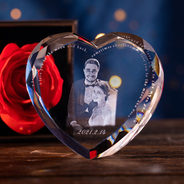 3D Crystal Heart Anniversary Photo Gift - Image 4
