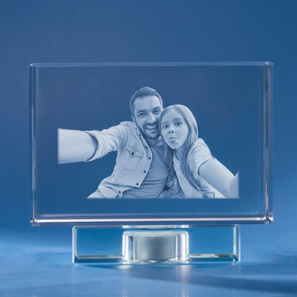 Father's Day 3D Crystal Photo Engraved Gift - Image 3