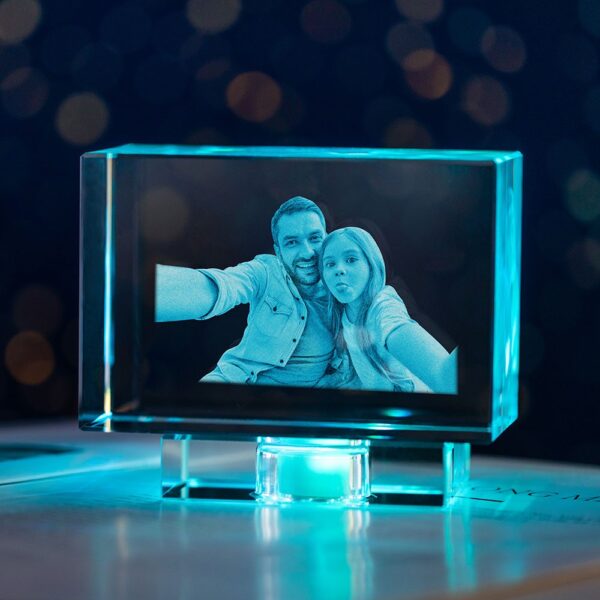 Father's Day 3D Crystal Photo Engraved Gift - Image 6