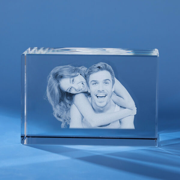 Custom 3D Crystal Photo Engraved Gift for Couple - Image 6