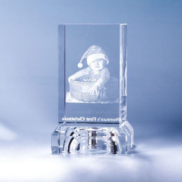Baby's First Christmas 3D Crystal Photo Engraved Gift - Image 4