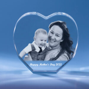 Mother's Day Heart Photo Crystal